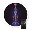 Árbol Navidad Led Inteligente Vía Bluetooth Y Mando Kiondo 1,5m 24 Funciones Rgb Ip44
