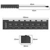 Ociodual Ladrón Hub Usb 2.0 De Datos Con 7 Puertos Interruptores Leds Individuales Negro