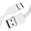 Cable De Carga Usb A Tipo C 1m 5a Carga Rápida De Batería Y Datos Blanco Ociodual