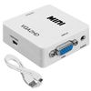 Ociodual Conversor De Video Y Audio, Adaptador De Vga+jack 3.5mm A Hdmi 1080p Blanco, Para Pc Tv