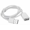 Ociodual Cable Alargador Prolongador Usb 2.0 Macho Hembra Ordenador Pc Blanco