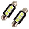 2 Bombillas De Coche Con 3 Led C5w 36mm De Posicion Para Matricla Trasera Dc 12v Luz Blanca Ociodual