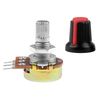 Ociodual Embellecedor Boton Rojo + Potenciometro B10k Lineal 10k Para Raspberry Knob 16mm