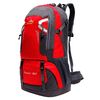 Ociodual Mochila Roja 60 Litros Impermeable Con Cierres Correas De Seguridad Senderismo Trekking