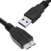 Ociodual Cable De Usb Micro Usb 3.0 Negro Alta Velocidad De Datos 4,8 Gbit/s Para Discos Duros