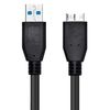 Ociodual Cable De Usb Micro Usb 3.0 Negro Alta Velocidad De Datos 4,8 Gbit/s Para Discos Duros