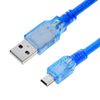 Ociodual Cable Carga Y Datos De Usb 2.0 A Mini Tipo B 5 Pines Macho 30 Cm Azul Para Pc Robótica