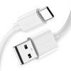 Cable De Usb A Tipo C 7mm 90cm Carga Rápida De Batería Y Datos Blanco Ociodual