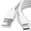 Cable De Usb A Tipo C 7mm 90cm Carga Rápida De Batería Y Datos Blanco Ociodual