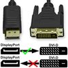 Ociodual Cable Displayport A Dvi 1,8m Macho Negro Adaptador De Video Full Hd 1080p Para Pc