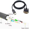 Ociodual Cable Displayport A Dvi 1,8m Macho Negro Adaptador De Video Full Hd 1080p Para Pc