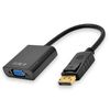 Ociodual Adaptador De Dp A Vga Negro Entrada Displayport Salida Svga Conversor Video Full Hd