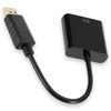 Ociodual Adaptador De Dp A Vga Negro Entrada Displayport Salida Svga Conversor Video Full Hd