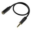 Ociodual Cable De Audio Estéreo Y Micrófono 2m Negro, Alargador Jack 3.5mm M/h Omtp Trrs 4 Polos