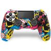 Funda De Silicona Compatible Con Mando Ps4/slim/pro Skull Graffiti Carcasa Anti Caídas Golpes Ociodual