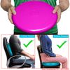 Ociodual Cojín Hinchable Rosa Disco Con Bomba Goma Pvc Para Fitness Yoga Pilates Coordinación