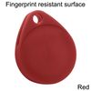 Ociodual Funda Protectora De Silicona Suave Elástica Blanda Llavero Compatible Con Airtag Roja