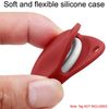 Ociodual Funda Protectora De Silicona Suave Elástica Blanda Llavero Compatible Con Airtag Roja