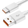 Cable Usb A Tipo C 1m 6a 148ba De Carga Rápida Y Transferencia De Datos Blanco Ociodual