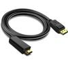 Ociodual Cable Displayport Dp A Hdtv 1,8m Negro Resolución 4k X 2k Full Hd 2160p