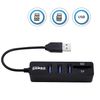 Ociodual Ladrón Multipuerto Negro Adaptador Hub De 3 Puertos Usb 2.0+lector Tarjetas Sd/micro Sd