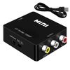 Ociodual Adaptador De Hdmi A Av, Negro, Audio Estéreo Y Video 1080p Pal/ntsc, Para Pc,tv,