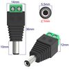 Ociodual Conector Dc 2,1mm X 5,5mm Macho Adaptador Para Camara Cctv Tira Luces Led Strip Seguridad