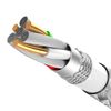 Ociodual Cable Usb 1,5m Plateado Trenzado Compatible Con Ninten Dsi Xl,2ds,3ds Xl,new 3ds