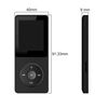 Ociodual Reproductor Mp3 Mp4 Player Negro Pantalla 1.8 Pulgadas Radio Altavoz Integrado Grabadora