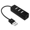 Ociodual Adaptador Hub 4 Puertos Usb 2.0 Multipuerto Datos Negro Para Pc Ordenadores Portatiles