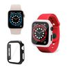 Ociodual Protector Con Cristal Templado Compatible Con Apple Watch 6/se/5/4 (44mm) Rojo