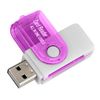 Ociodual Multi Lector De Tarjetas Usb 2.0 Con Tapa Para Sdhc Mmc Microsd Tf Micro Sd Violeta