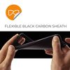 Ociodual Funda Protectora Negra Para Oppo A17 / Oppo A17k Carcasa Efecto Fibra De Carbono