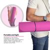 Ociodual Esterilla Yoga Antideslizante Correa De Hombro Y Bolsa De Transporte, Pilates, Fitness, Yoga Rosa