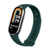 Ociodual Correa De Recambio Para Xiaomi Mi Band 8, De Color Verde Oscuro, Silicona, Enganche Metálico