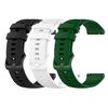 Ociodual Pack De 3 Correas De Silicona Para Reloj,18mm, Negro/blanco/verde Militar