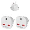 Ociodual 2x Adaptadores De Enchufe Uk A Eu, Convertidor De 3 Pines A 2 Pines, Tipo G A Tipo C,e Y F