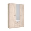 Armario Roma 3 Puertas + 3 Cajones Con Espejo Natural 215x148,9x51 Cm