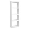 Estantería Talio Color Blanco Mate Librería Salón Comedor Oficina Estilo Moderno Muebles 181x60x25 Cm