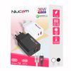 Niucom Cargador De Carga Rápida Para Móvil 36w Dual Usb Usb-c Pd Qualcomm 3.0 + Cable Usb Tipo C Color Negro