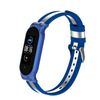 Correa Nylon Xiaomi Mi Band 5 Y 6 Azul Oscuro/blanco