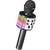 Micrófono De Karaoke Portátil Bluetooth Inalámbrico Para Móvil Con Altavoz Potente Para Música Cantar Con Luz Led (color Negro)