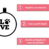 Smart Pet Tags Placa Para Perros Y Gatos Rastreador De Mascotas En Caso De Pérdida Con Perfil Online Digital (redondo)