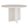 Mesa De Comedor Redonda Lacada Mdf 3cm Taupé 120cm