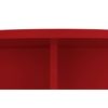 Mesa De Comedor Redonda Lacada Mdf 3cm Rojo Llama 120cm