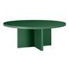 Mesa De Centro Redonda Tablero Resistente Mdf 3cm Verde Cedar 100cm