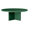 Mesa De Centro Redonda Tablero Resistente Mdf 3cm Verde Cedar 100cm