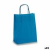 Bolsa De Papel 18 X 8 X 31 Cm Azul (25 Unidades)