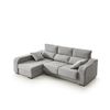 Sofá Chaiselongue Zafiro  3 Plazas Tela Antimanchas Izquierda Color Gris