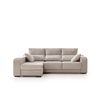 Sofá Chaiselongue Zafiro  3 Plazas Tela Antimanchas Izquierda Color Beige